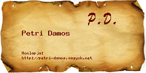 Petri Damos névjegykártya
